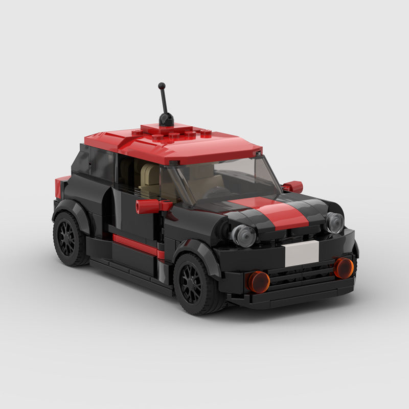 MOC Mini Cooper Building Block Car Model – Classic British Racing Style Collectible Brick Toy