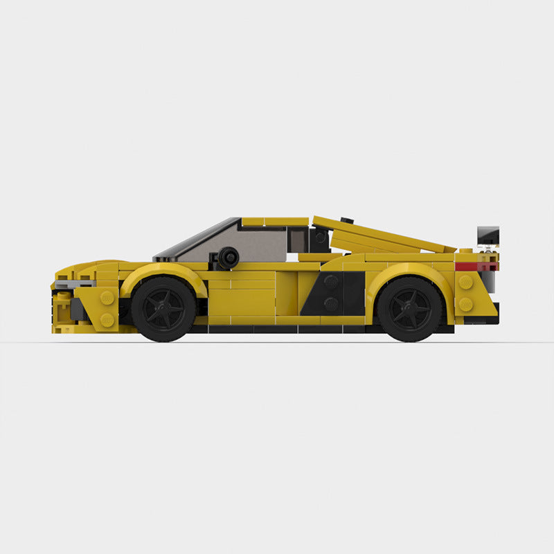 Audi R8 MOC Compatible Building Block Car Model – Sports Car Brick Kit for Collectors & Kids