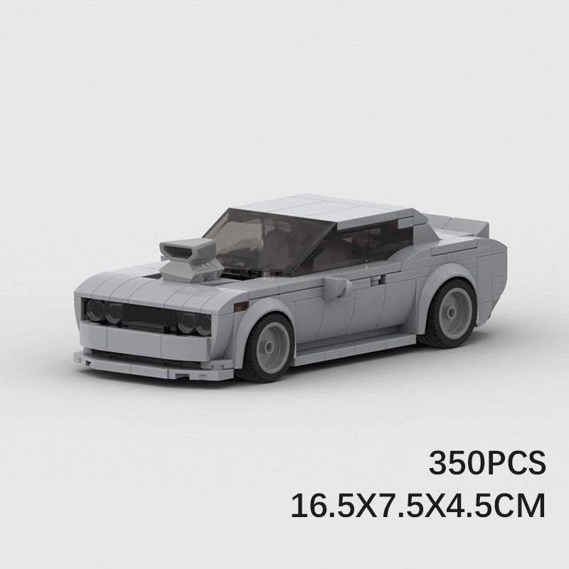 Dodge Challenger MOC Style Building Blocks Muscle Car Model Collectible Sports Toy Gift