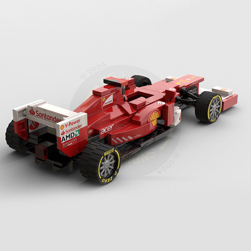 Ferrari F1 2012 MOC Style Building Blocks Formula 1 Racing Car Model Collectible Toy Gift