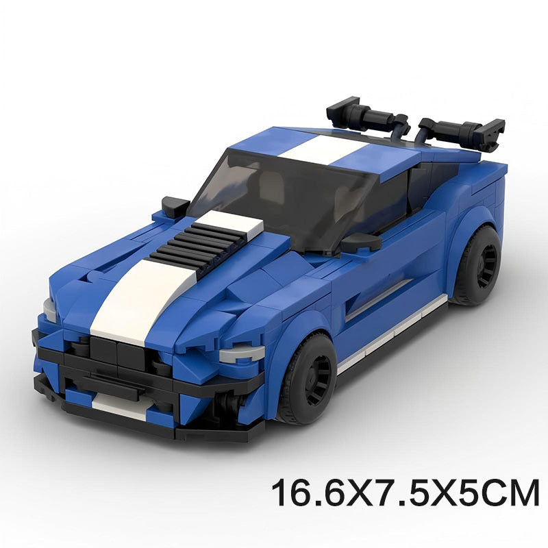 MOC Ford Mustang Shelby GT500 Building Blocks – Classic Sports Car Brick Model Toy for Collectors