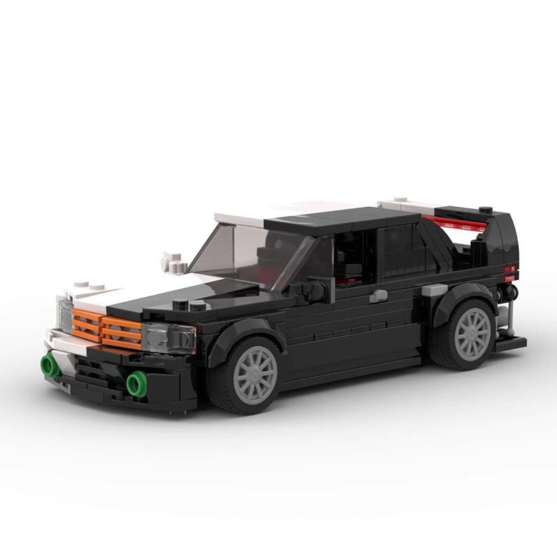 Mercedes Benz 190E MOC Style Building Blocks Classic Racing Car Model Collectible Toy Gift