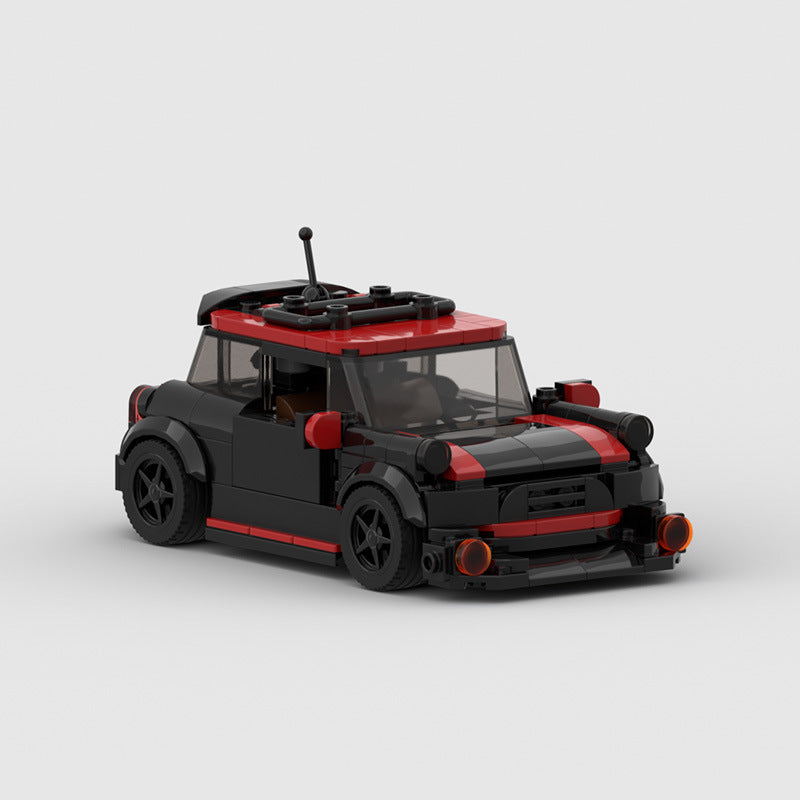 MOC Mini Cooper Building Block Car Model – Classic British Racing Style Collectible Brick Toy