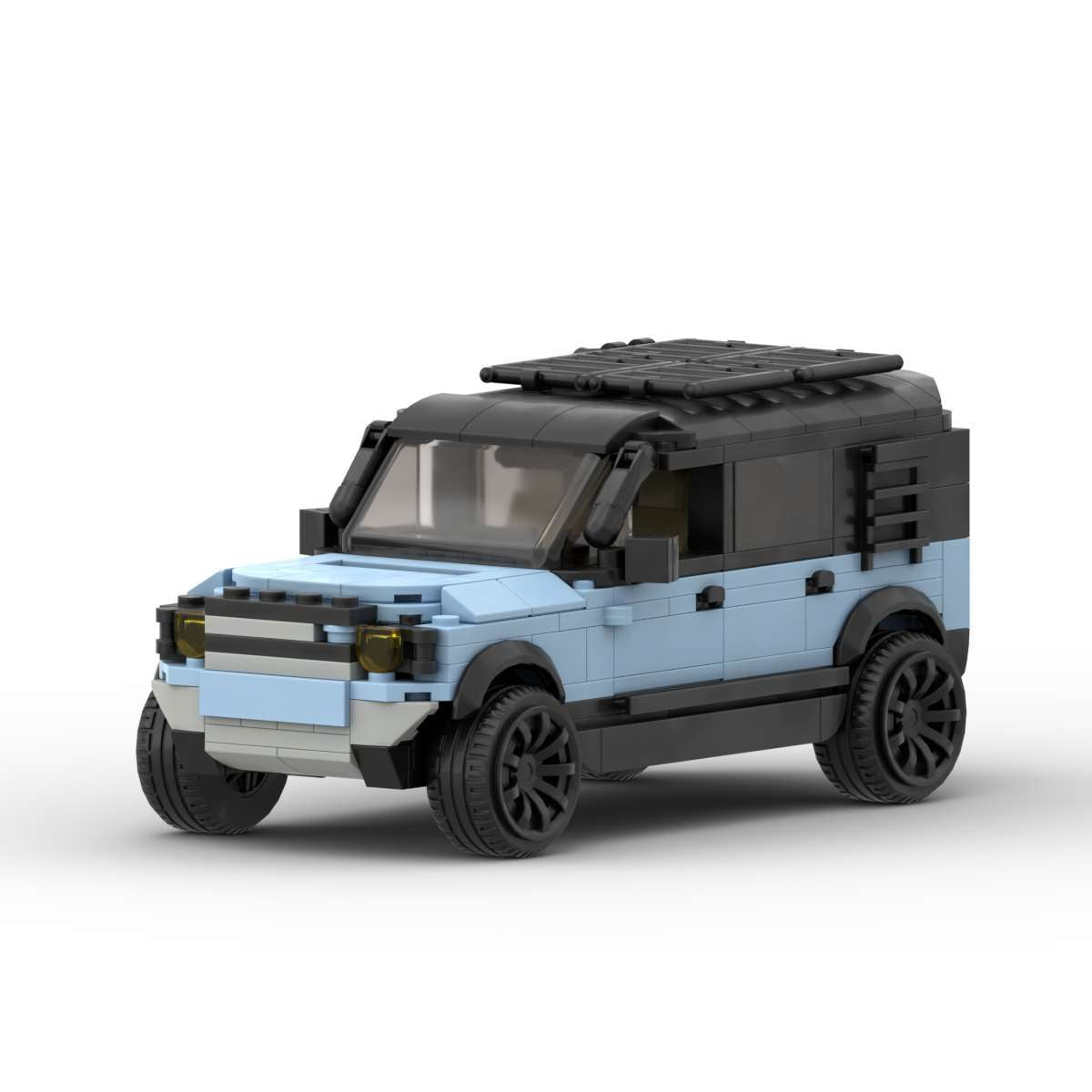 MOC Land Rover Defender Building Block Model – Classic 4x4 Off-Road SUV Brick Car Toy for Collectors & Kids