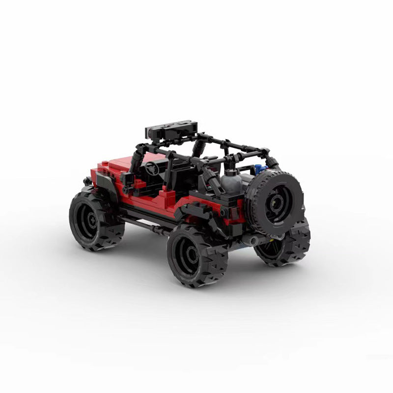 MOC Jeep Wrangler Off-Road Truck Building Block Model – Rugged 4x4 Pickup Brick Toy for Collectors