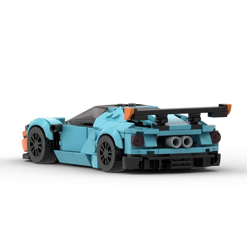 Ford GT40 MOC Style Racing Car Building Blocks Classic Supercar Model Collectible Toy