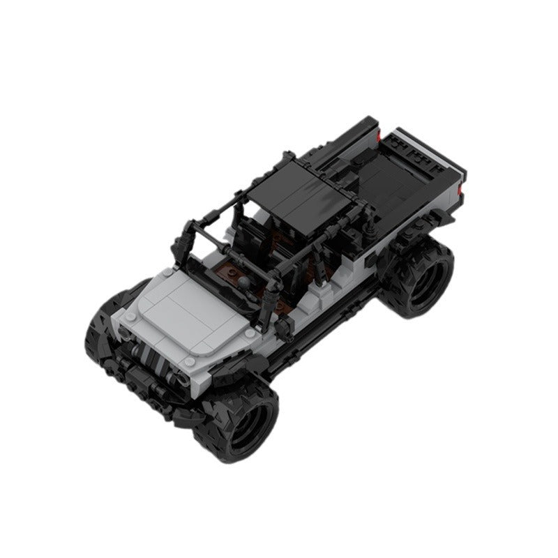 MOC Jeep Wrangler Off-Road Truck Building Block Model – Rugged 4x4 Pickup Brick Toy for Collectors