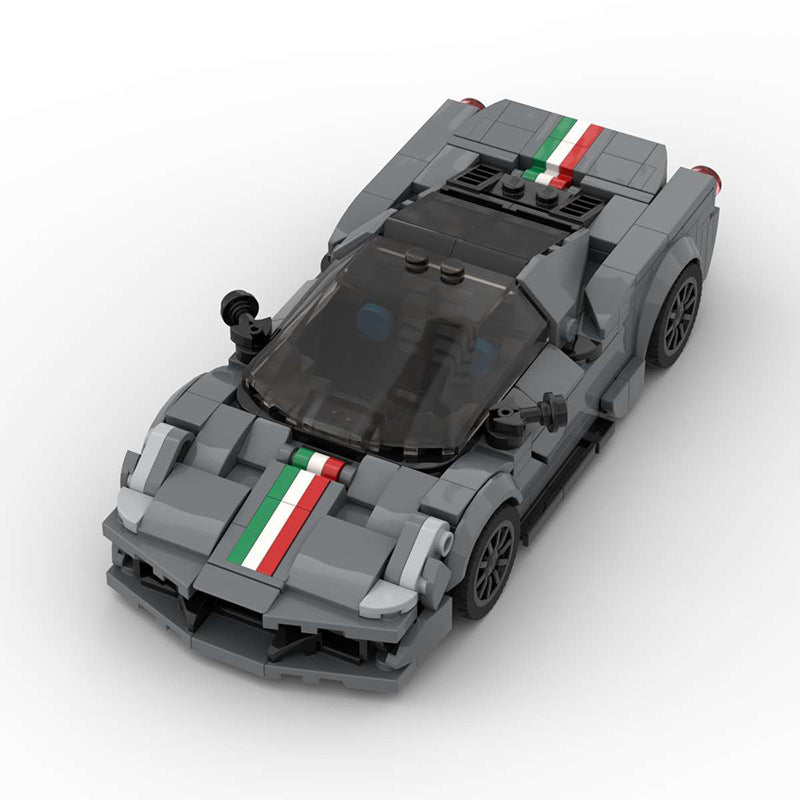 Ferrari 488 Pista MOC Style Supercar Building Blocks Model Collectible Toy Gift