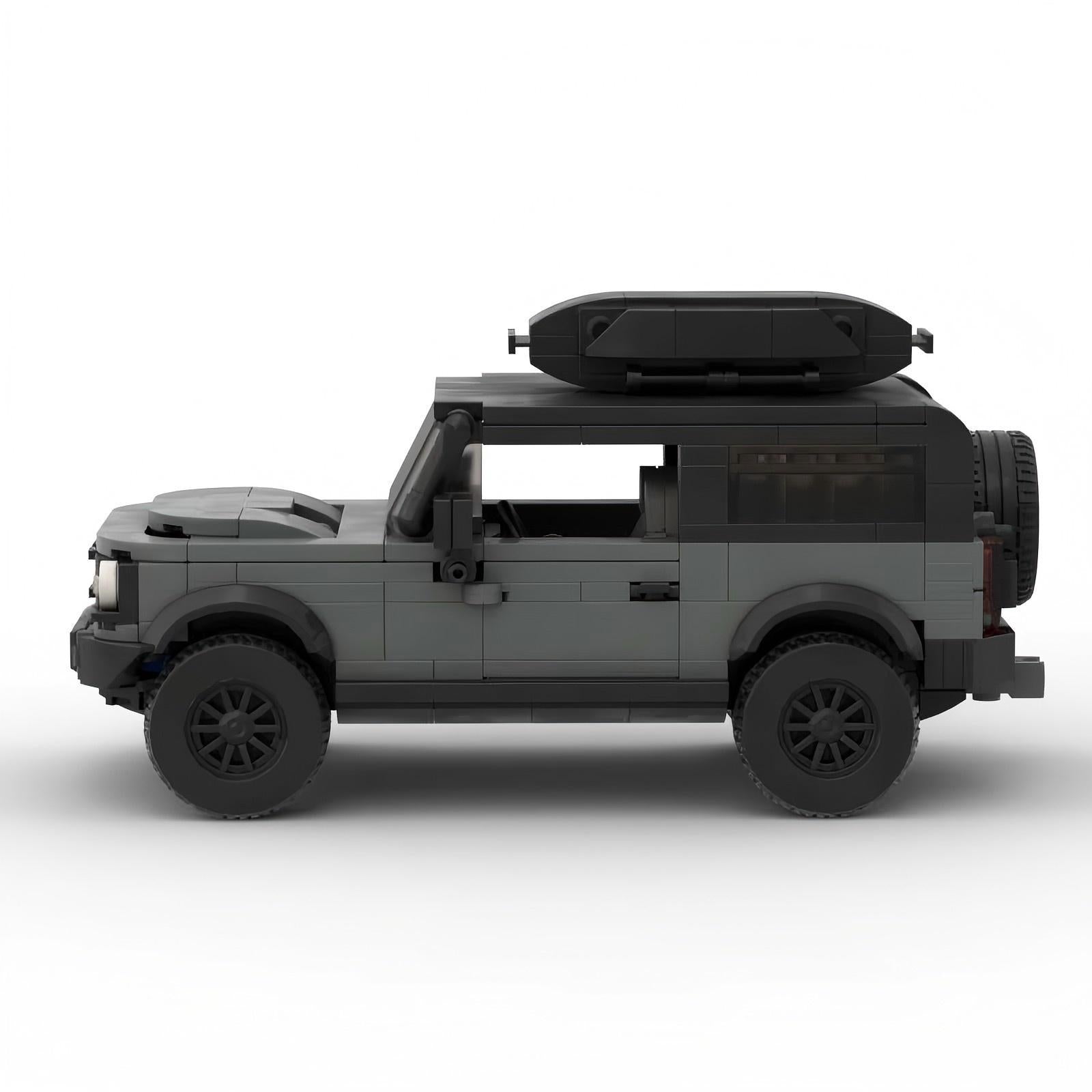 MOC Ford Bronco Off-Road SUV Building Blocks – Classic 4x4 Brick Model Toy for Collectors & Kids