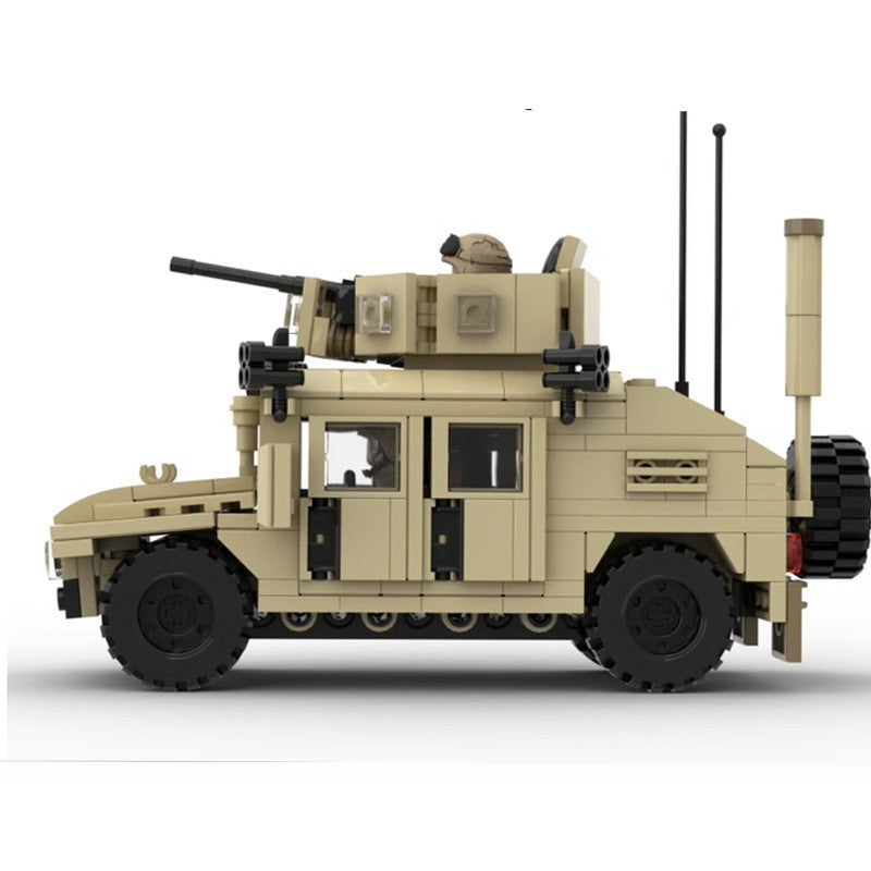 MOC Military Humvee Building Blocks Model – Armored Army Vehicle Brick Toy for Collectors