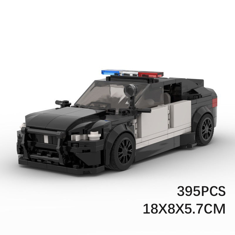 BMW M5 Police Car MOC-Style Building Block Set | DIY Sports Car Construction Model for Kids & Collectors