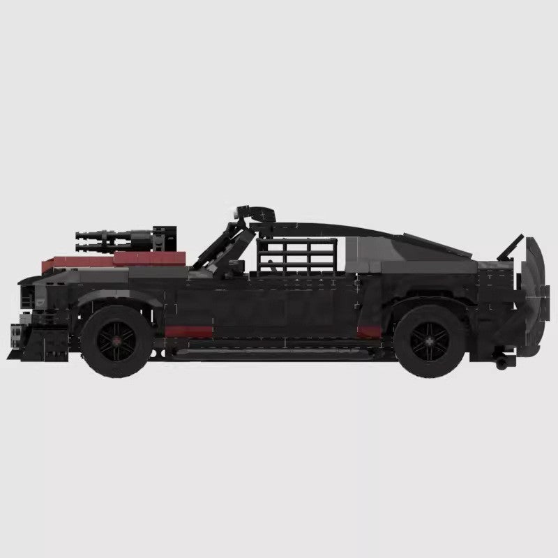 MOC Ford Mustang Death Race Graffiti Edition – Custom Building Block Muscle Car Model