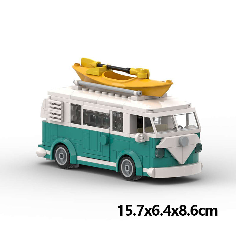 Volkswagen VW T1 Camper Van MOC Style Building Blocks Classic Bus Model Collectible Toy Gift