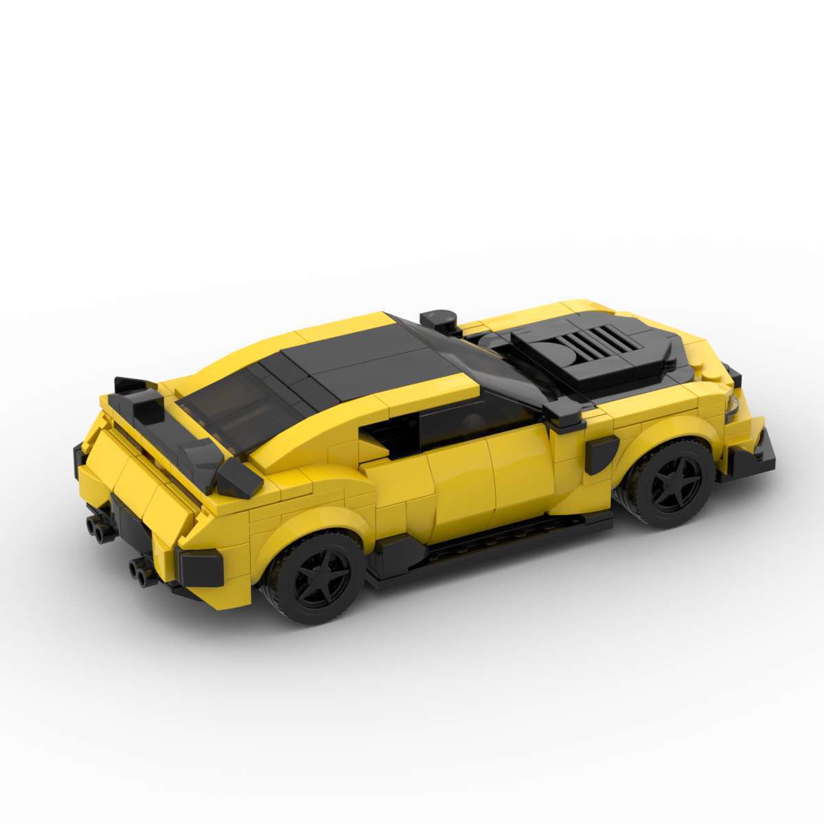 MOC Chevrolet Camaro Bumblebee Building Block Model – Yellow Muscle Car Brick Toy Collectible