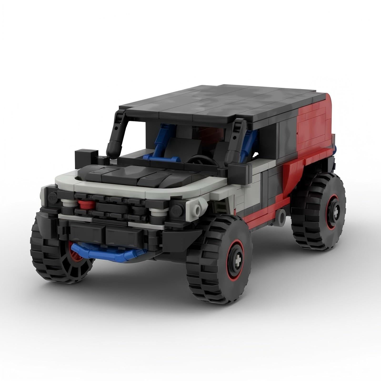 MOC Ford Bronco Off-Road SUV Building Blocks – Classic 4x4 Brick Model Toy for Collectors & Kids