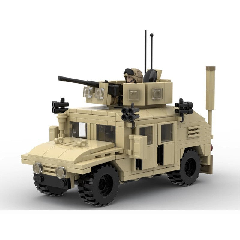 MOC Military Humvee Building Blocks Model – Armored Army Vehicle Brick Toy for Collectors
