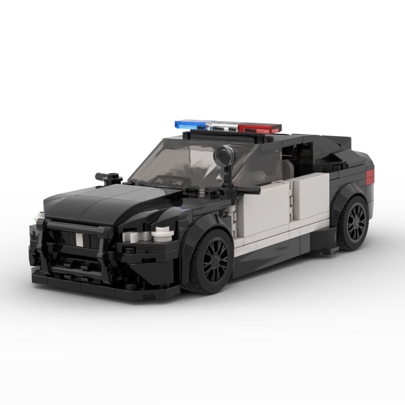 BMW M5 Police Car MOC-Style Building Block Set | DIY Sports Car Construction Model for Kids & Collectors