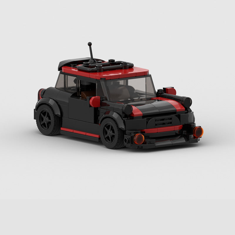 MOC Mini Cooper Building Block Car Model – Classic British Racing Style Collectible Brick Toy