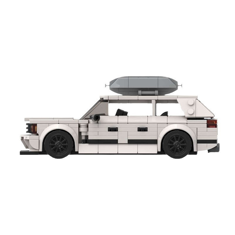 Mercedes Benz S124 MOC Style Building Blocks Classic Wagon Car Model Collectible Toy Gift