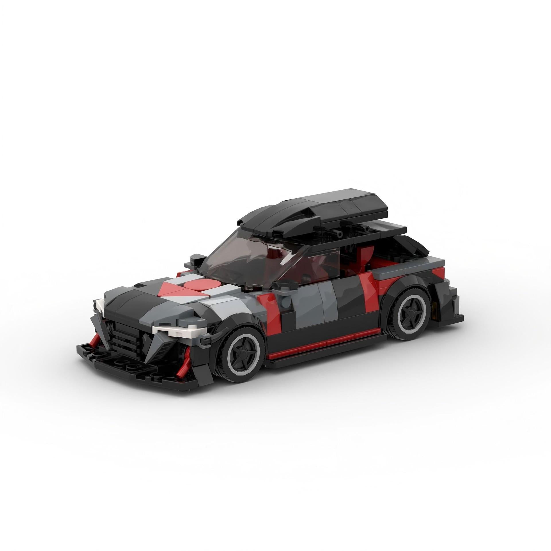 Audi RS6 MOC-Style Building Block Set | DIY Sports Car Model Kit for Kids & Adults