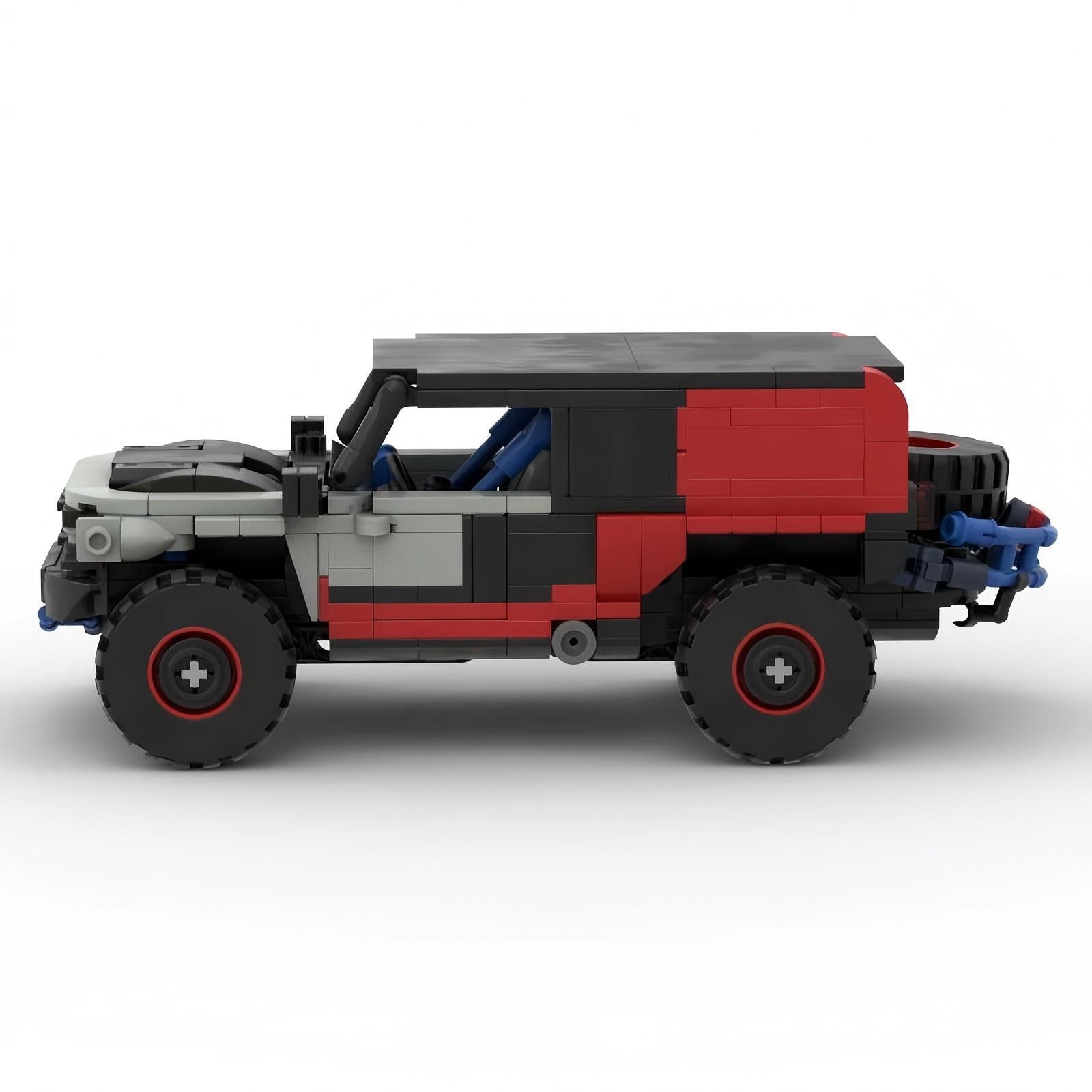 MOC Ford Bronco Off-Road SUV Building Blocks – Classic 4x4 Brick Model Toy for Collectors & Kids