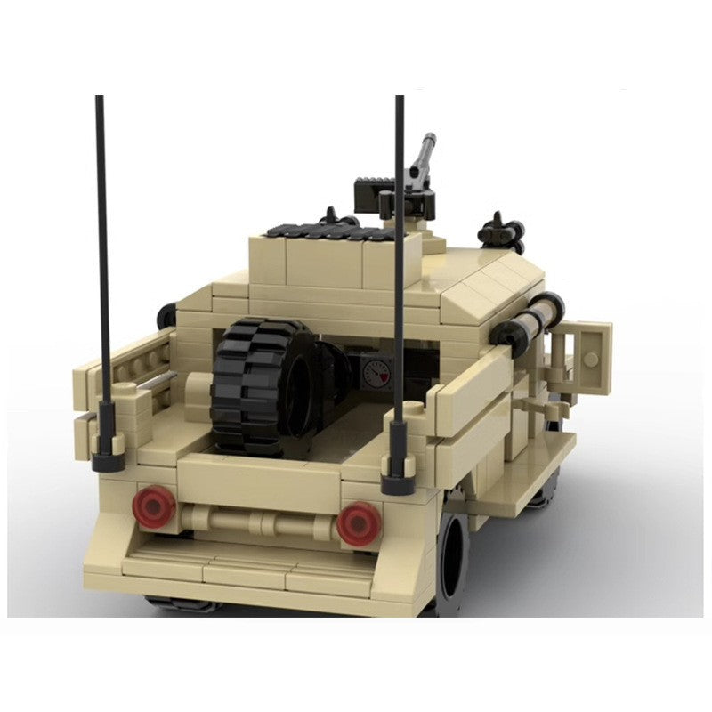 MOC Military Humvee Building Blocks Model – Armored Army Vehicle Brick Toy for Collectors