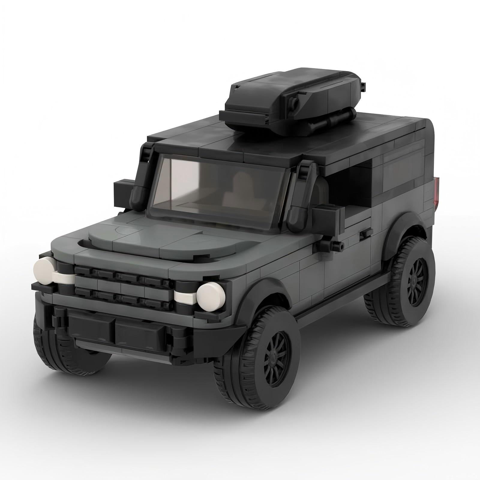MOC Ford Bronco Off-Road SUV Building Blocks – Classic 4x4 Brick Model Toy for Collectors & Kids