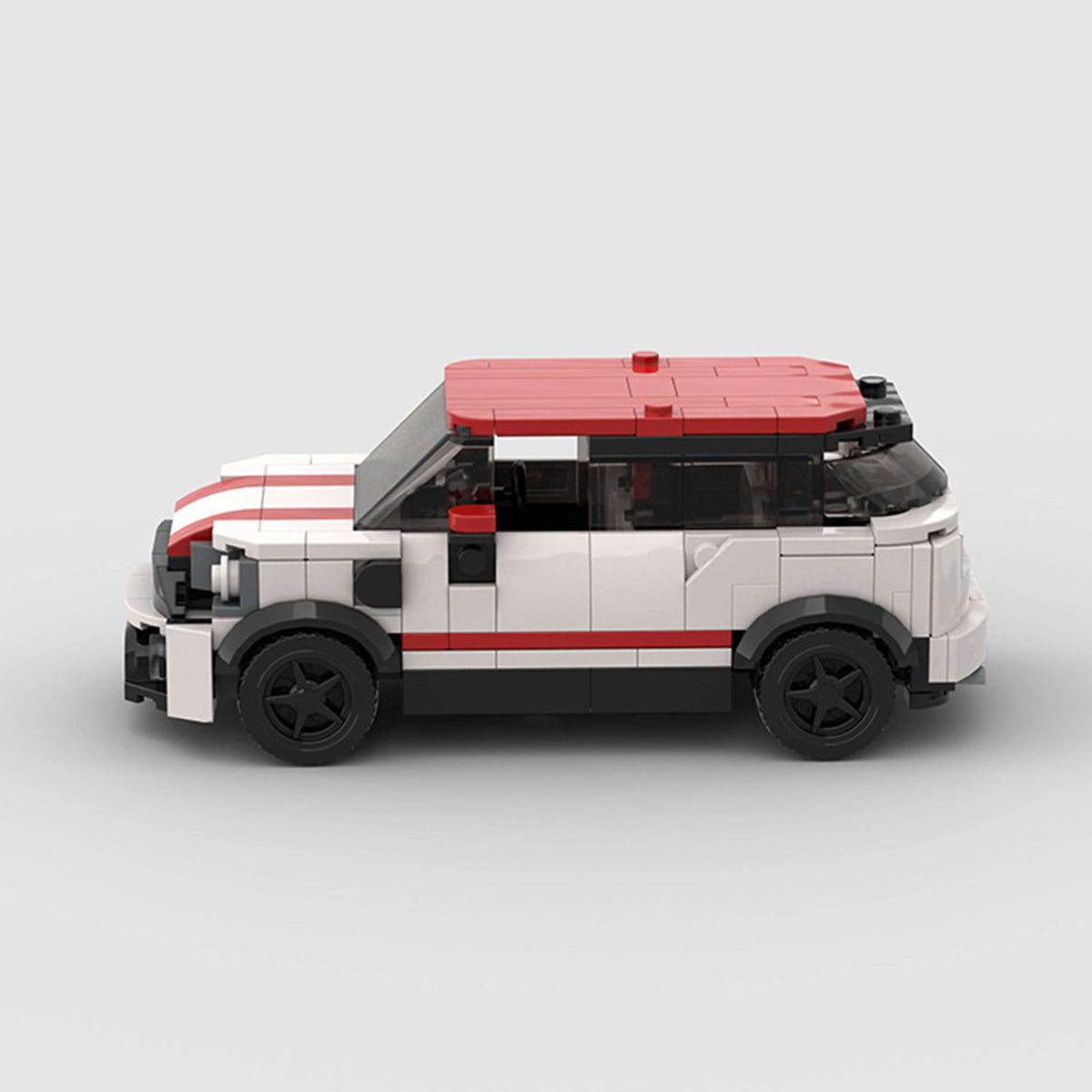 MOC Mini Cooper Building Block Car Model – Classic British Racing Style Collectible Brick Toy