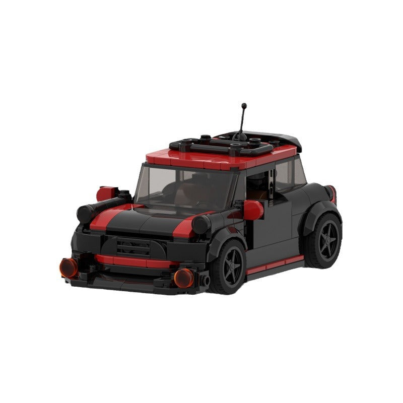 MOC Mini Cooper Building Block Car Model – Classic British Racing Style Collectible Brick Toy