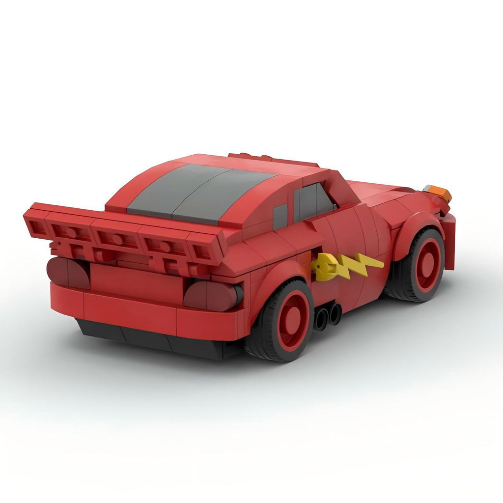 MOC Lightning McQueen Car Building Blocks Set – Cartoon Racing Sports Car Collectible Brick Model