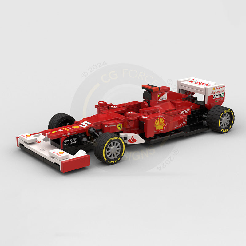 Ferrari F1 2012 MOC Style Building Blocks Formula 1 Racing Car Model Collectible Toy Gift