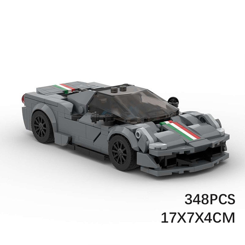 Ferrari 488 Pista MOC Style Supercar Building Blocks Model Collectible Toy Gift