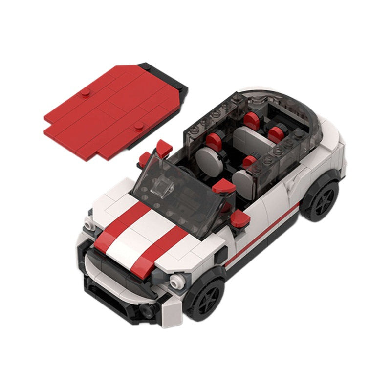 MOC Mini Cooper Building Block Car Model – Classic British Racing Style Collectible Brick Toy