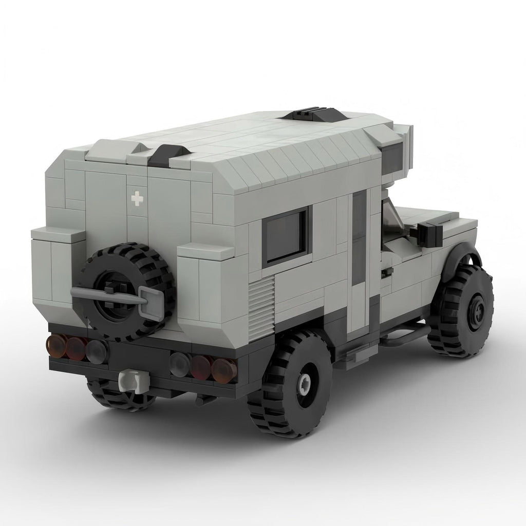 MOC Ford F-550 Heavy Duty Truck Building Blocks – Off-Road Camper Ambulance Brick Model Toy for Collectors