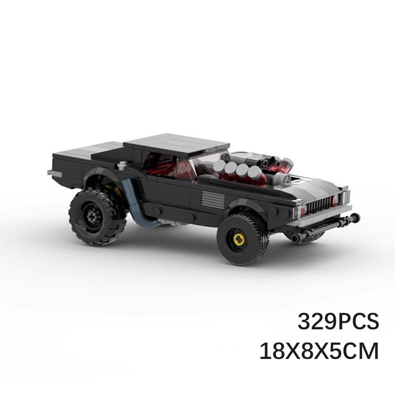 Dodge Challenger Cyberpunk MOC Style Building Blocks Muscle Car Model Collectible Toy Gift