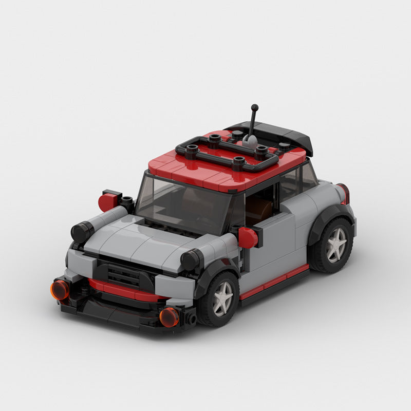 MOC Mini Cooper Building Block Car Model – Classic British Racing Style Collectible Brick Toy