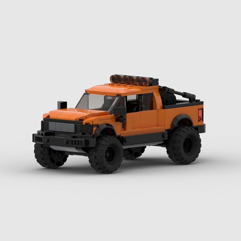 MOC Ford F150 Raptor Pickup Truck Building Blocks Model – Off-Road Brick Toy Car Kit for Collectors & Kids