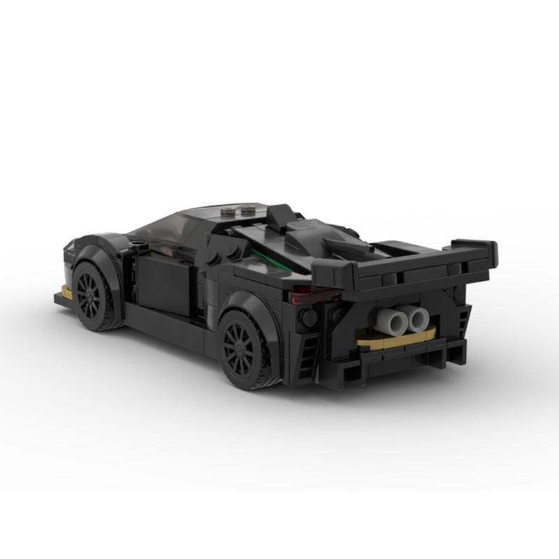 MOC Lamborghini Huracan Building Blocks Supercar Model – Black Racing Brick Toy for Collectors