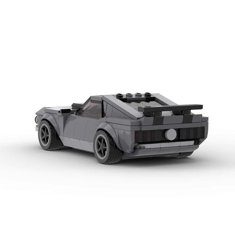MOC Ford Mustang Classic Retro Muscle Car Building Blocks – Vintage Brick Model Toy for Collectors & Kids