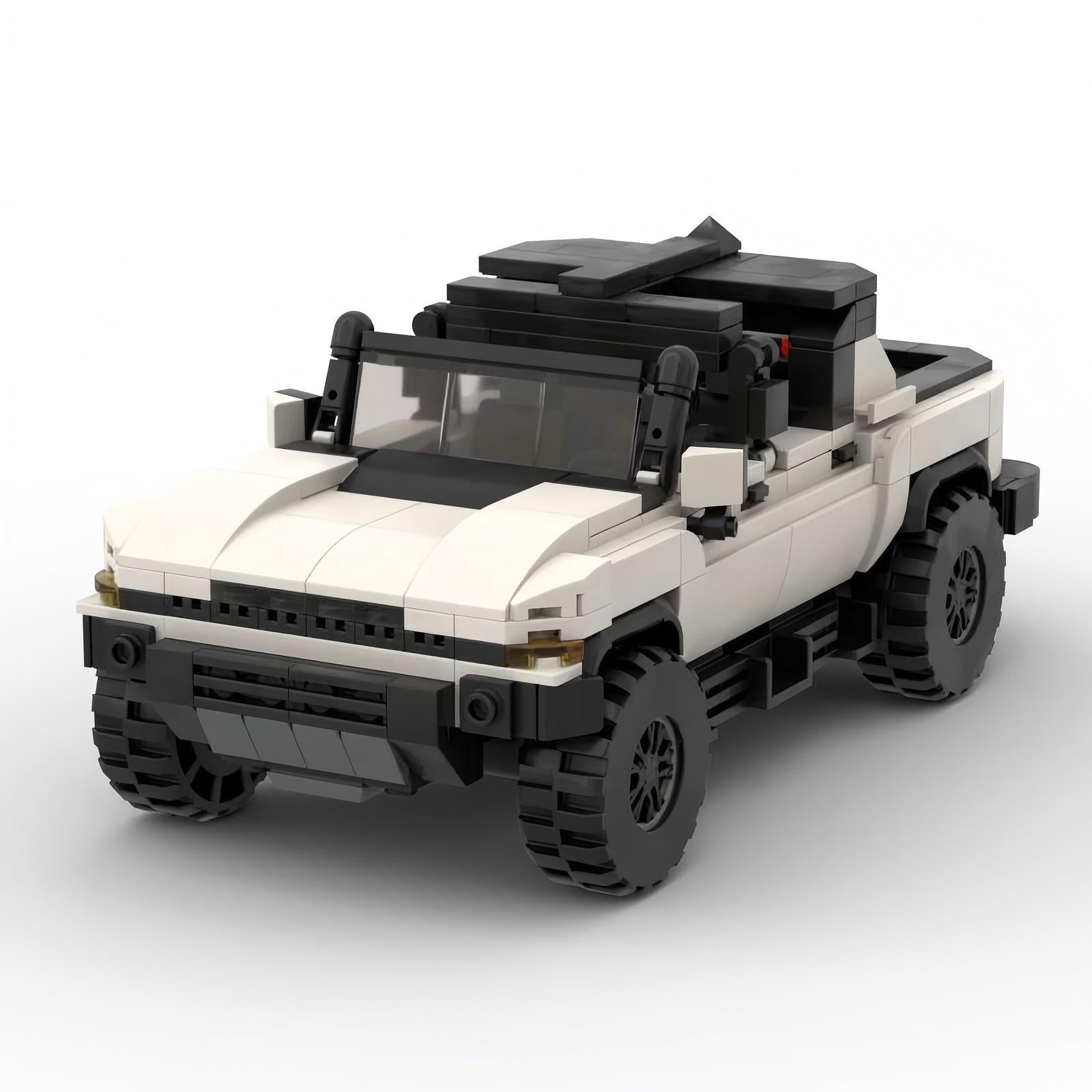 MOC Hummer HEV Building Blocks Model – Military Off-Road SUV Collectible Brick Toy