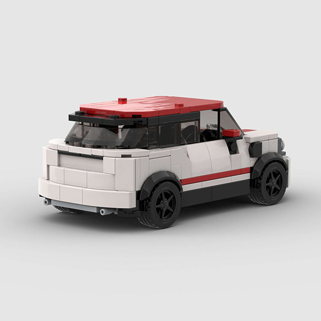MOC Mini Cooper Building Block Car Model – Classic British Racing Style Collectible Brick Toy