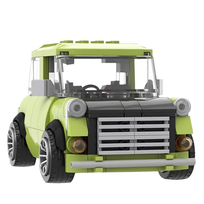 MOC Mini Cooper Mr. Bean Edition Building Block Car Model – Classic Comedy Collectible Brick Toy