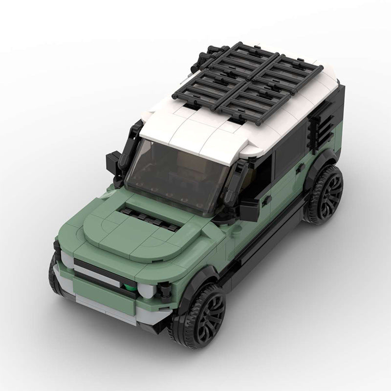 MOC Land Rover Defender Building Block Model – Classic 4x4 Off-Road SUV Brick Car Toy for Collectors & Kids