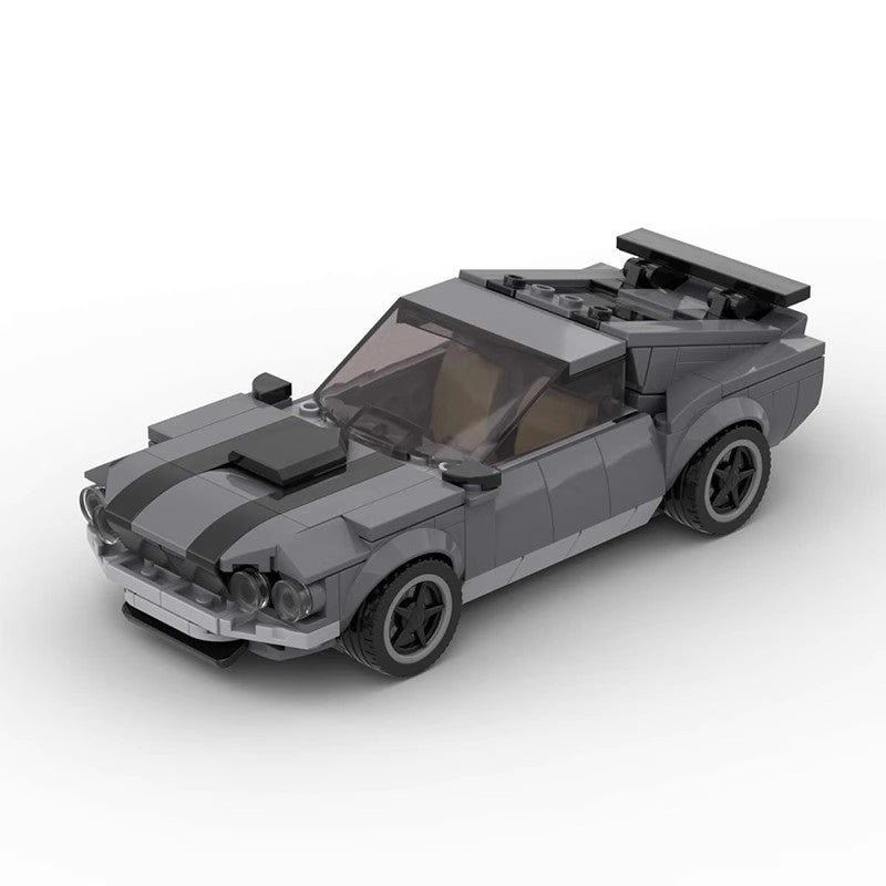 MOC Ford Mustang Classic Retro Muscle Car Building Blocks – Vintage Brick Model Toy for Collectors & Kids
