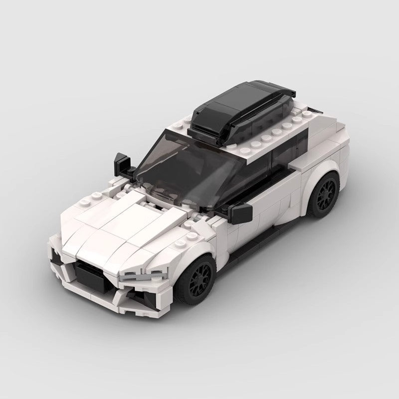 Audi RS6 MOC Compatible Building Block Car Model – White Sports Car Brick Kit for Collectors & Kids
