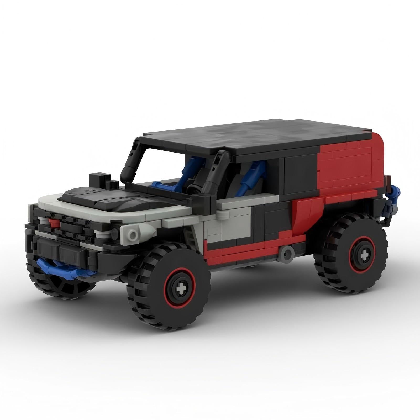 MOC Ford Bronco Off-Road SUV Building Blocks – Classic 4x4 Brick Model Toy for Collectors & Kids
