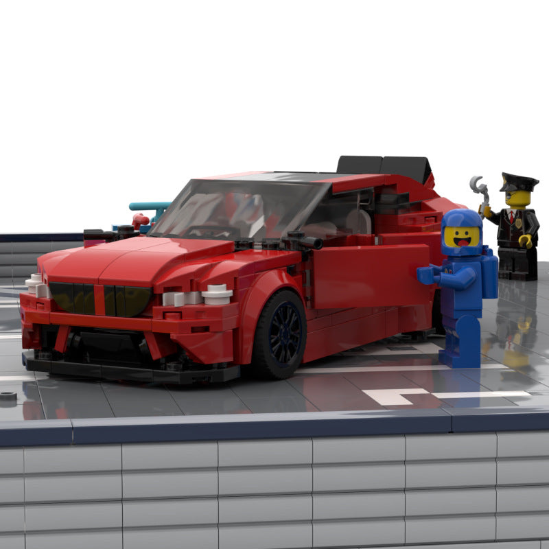 BMW M5 Police Car MOC-Style Building Block Set | DIY Sports Car Construction Model for Kids & Collectors