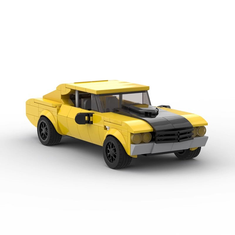 MOC Chevrolet Chevelle Classic Muscle Car Building Block Model – Retro Brick Toy for Collectors
