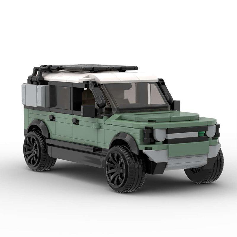 MOC Land Rover Defender Building Block Model – Classic 4x4 Off-Road SUV Brick Car Toy for Collectors & Kids