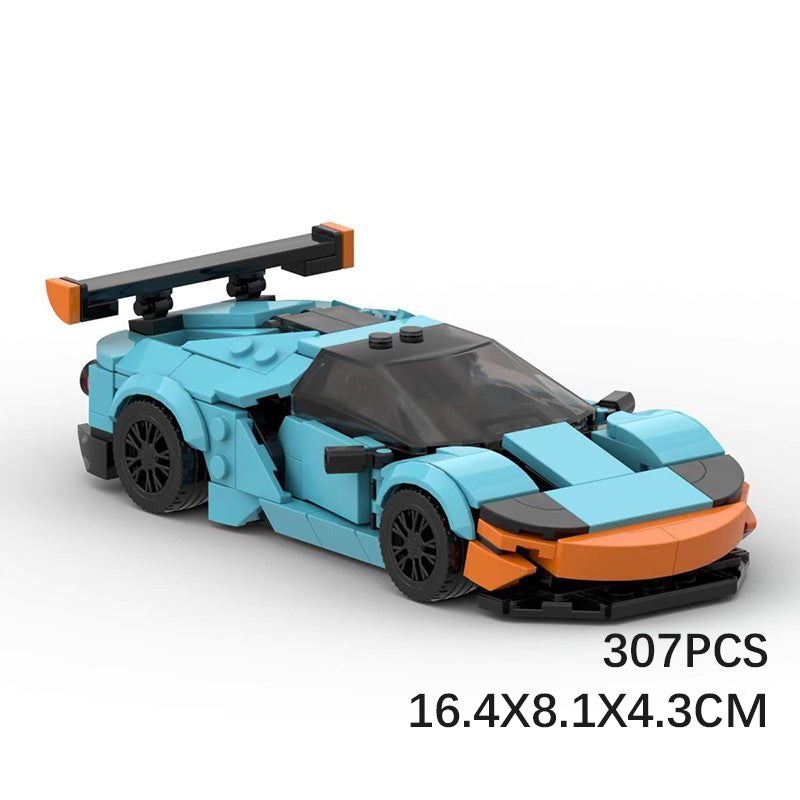 Ford GT40 MOC Style Racing Car Building Blocks Classic Supercar Model Collectible Toy